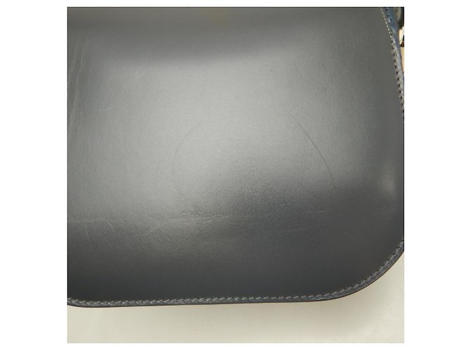 Bolso bandolera Iside Valextra Castaño Azul marino - vista 13
