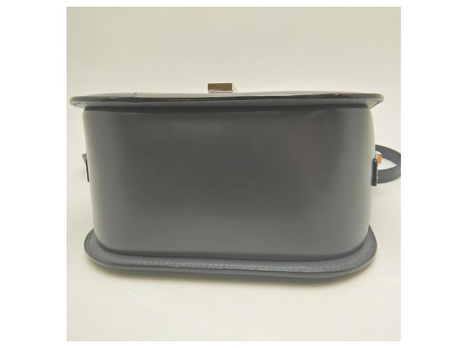 Bolso bandolera Iside Valextra Castaño Azul marino - vista 16