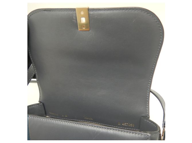 Bolso bandolera Iside Valextra Castaño Azul marino - vista 17