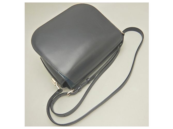 Bolso bandolera Iside Valextra Castaño Azul marino - vista 3