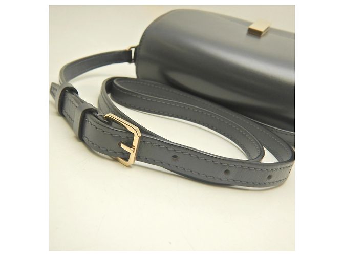 Bolso bandolera Iside Valextra Castaño Azul marino - vista 7
