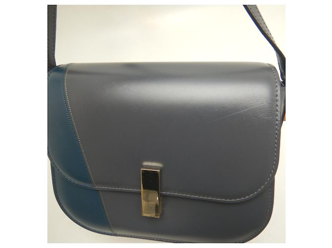 Bolso bandolera Iside Valextra Castaño Azul marino - vista 8