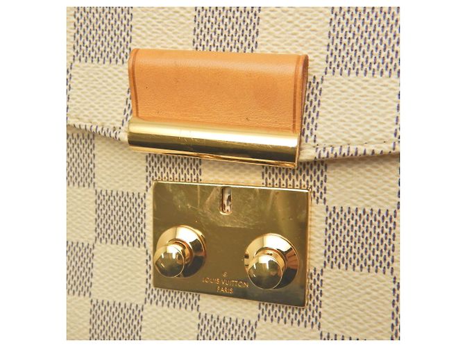 Borsa Louis Vuitton Damier Azur Croisette Blu Damier ebene - vista 14
