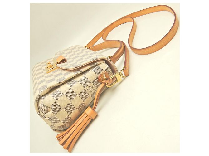 Borsa Louis Vuitton Damier Azur Croisette Blu Damier ebene - vista 4