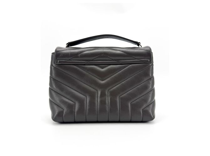 Autre Marque Saint Laurent LouLou Top Handle Matelasse Chevron Leather Medium Schwarz - Ansicht 2