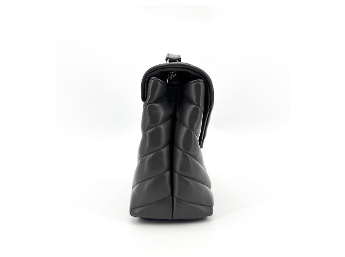 Autre Marque Saint Laurent LouLou Top Handle Matelasse Chevron Leather Medium Schwarz - Ansicht 3