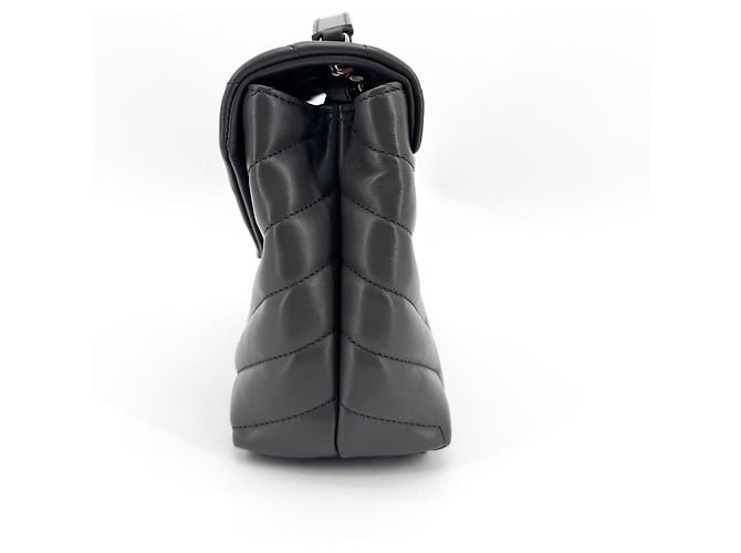 Autre Marque Saint Laurent LouLou Top Handle Matelasse Chevron Leather Medium Schwarz - Ansicht 4