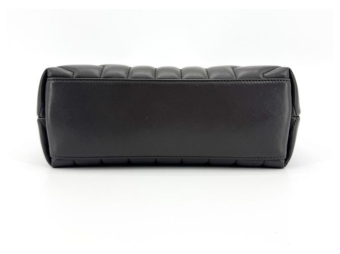 Autre Marque Saint Laurent LouLou Top Handle Matelasse Chevron Leather Medium Schwarz - Ansicht 5