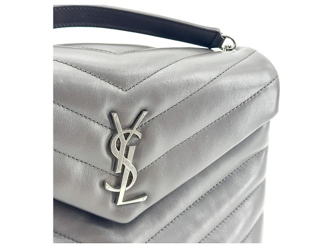 Autre Marque Saint Laurent LouLou Top Handle Matelasse Chevron Leather Medium Schwarz - Ansicht 6