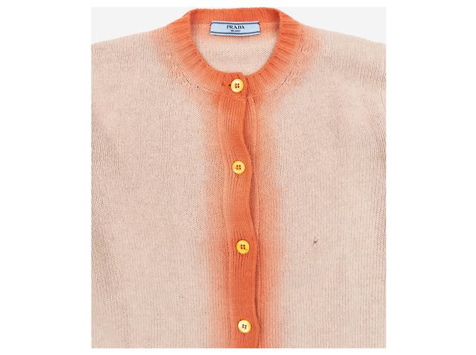 Prada AW11 Strick-Cardigan mit Ombré-Besatz Beige - Ansicht 3