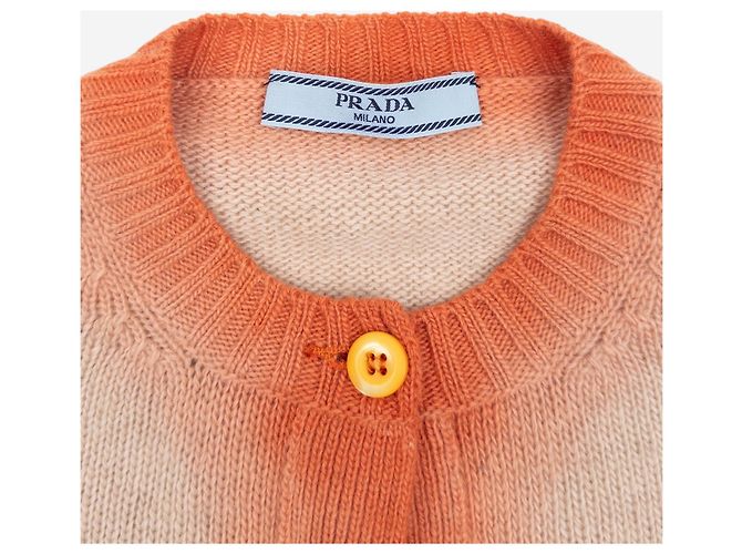 Prada AW11 Strick-Cardigan mit Ombré-Besatz Beige - Ansicht 4