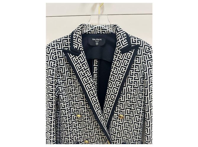 Blazer Balmain PB Labyrinth Monogram Sz.36 Usato - vista 3