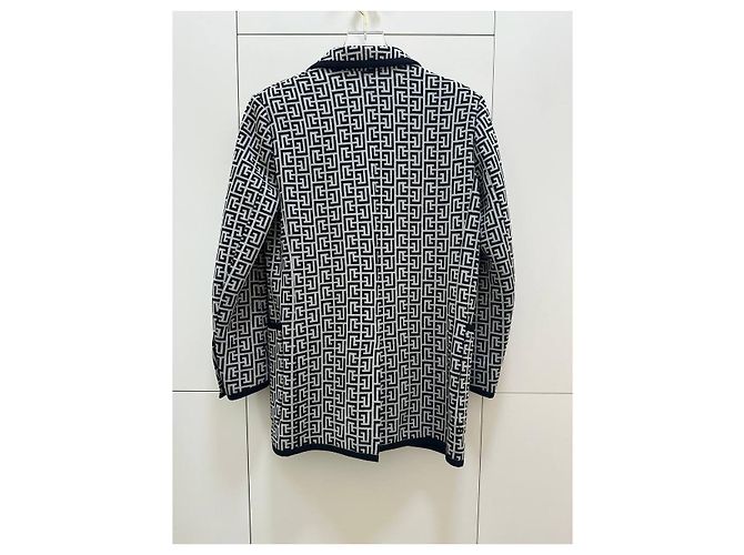 Blazer Balmain PB Labyrinth Monogram Sz.36 Usato - vista 6