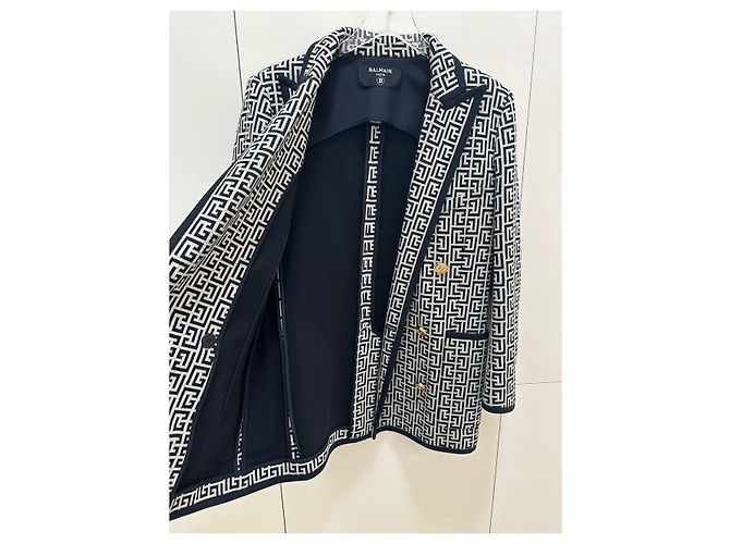 Blazer Balmain PB Labyrinth Monogram Sz.36 Usato - vista 7