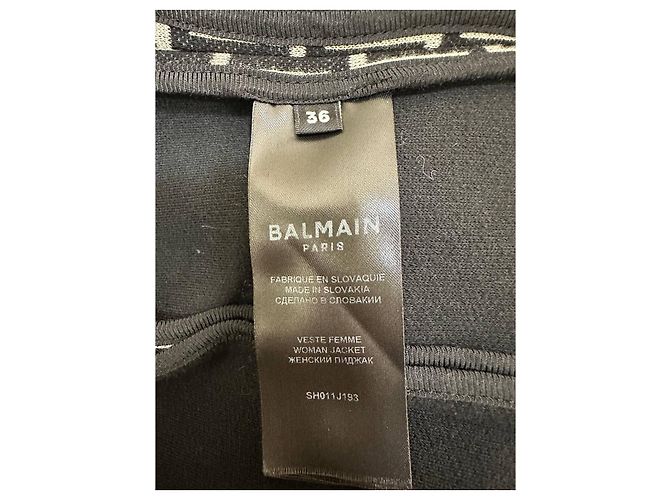 Blazer Balmain PB Labyrinth Monogram Sz.36 Usato - vista 8