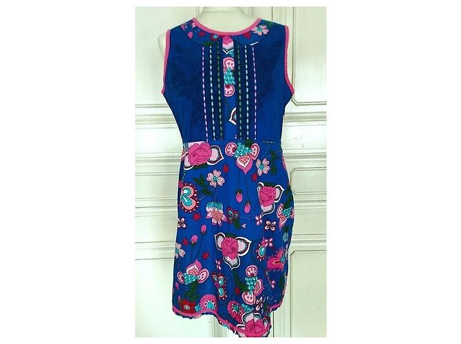 Autre Marque Rosalita Mc Gee Vestido Preppy de Algodón Floral Azul Multicolor - vista 10