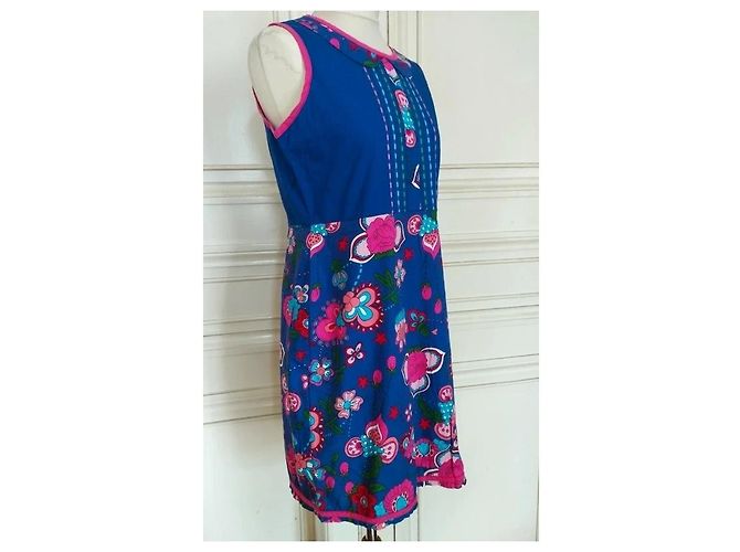 Autre Marque Rosalita Mc Gee Vestido Preppy de Algodón Floral Azul Multicolor - vista 12