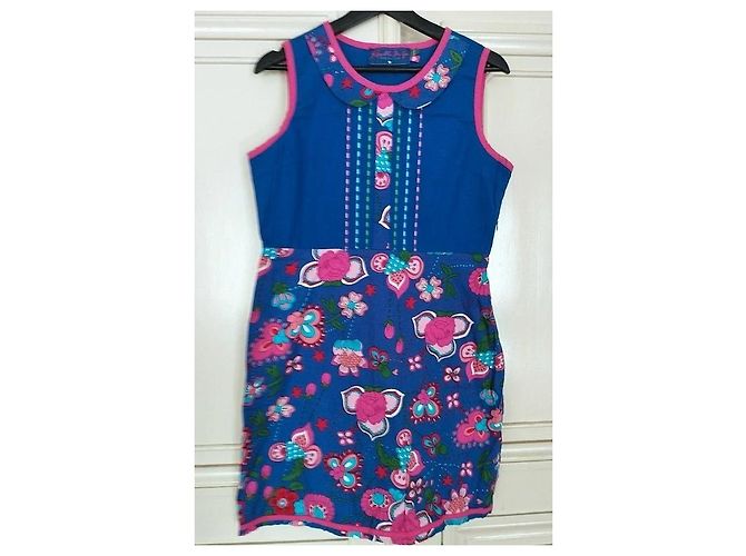 Autre Marque Rosalita Mc Gee Vestido Preppy de Algodón Floral Azul Multicolor - vista 13
