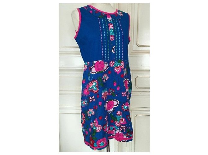 Autre Marque Rosalita Mc Gee Vestido Preppy de Algodón Floral Azul Multicolor - vista 19
