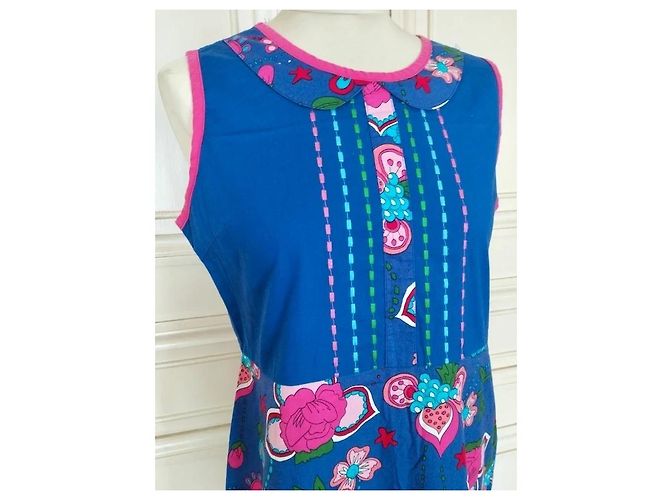 Autre Marque Rosalita Mc Gee Vestido Preppy de Algodón Floral Azul Multicolor - vista 2