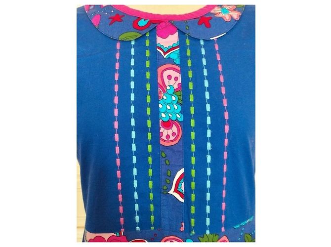 Autre Marque Rosalita Mc Gee Vestido Preppy de Algodón Floral Azul Multicolor - vista 6