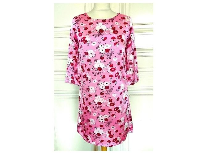 Autre Marque Compania Fantastica Abito Corto Floreale Rosa Bianco Rosso - vista 12