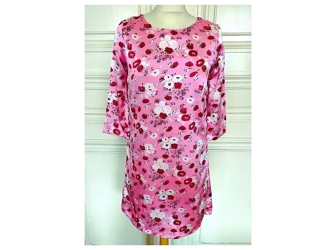 Autre Marque Compania Fantastica Abito Corto Floreale Rosa Bianco Rosso - vista 15