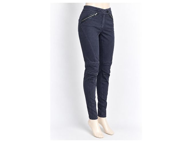 Pantaloni Biker Joseph Blu Misto Cotone e Lino - vista 2
