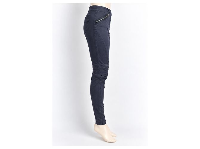 Pantaloni Biker Joseph Blu Misto Cotone e Lino - vista 3