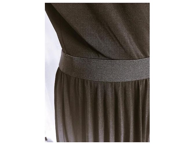 Alain Manoukian Manoukian Drapiertes Preppy Abendkleid Schwarz Weiß - Ansicht 11