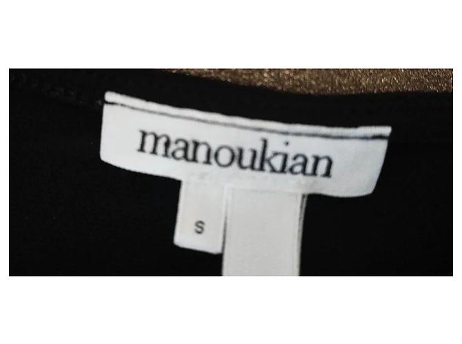 Alain Manoukian Manoukian Drapiertes Preppy Abendkleid Schwarz Weiß - Ansicht 5