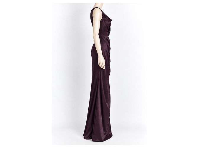 Lela Rose Satin-Abendkleid in Lila Dunkelviolett - Ansicht 3