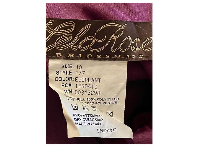 Lela Rose Satin-Abendkleid in Lila Dunkelviolett - Ansicht 6