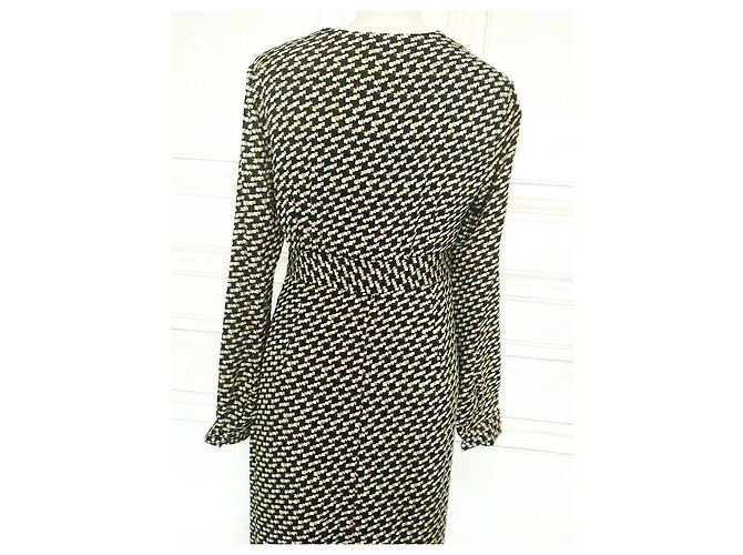 Autre Marque See U Soon Gemustertes Maxi Kleid Braun Schwarz Weiß Golden - Ansicht 15
