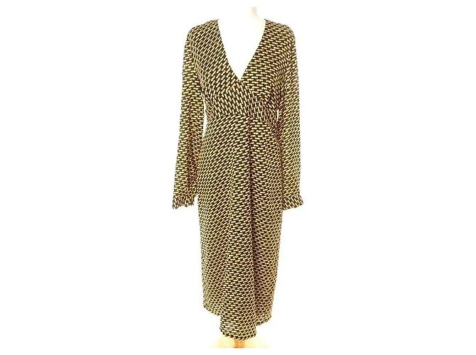 Autre Marque See U Soon Gemustertes Maxi Kleid Braun Schwarz Weiß Golden - Ansicht 2