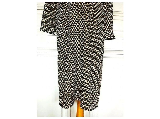 Autre Marque See U Soon Gemustertes Maxi Kleid Braun Schwarz Weiß Golden - Ansicht 3