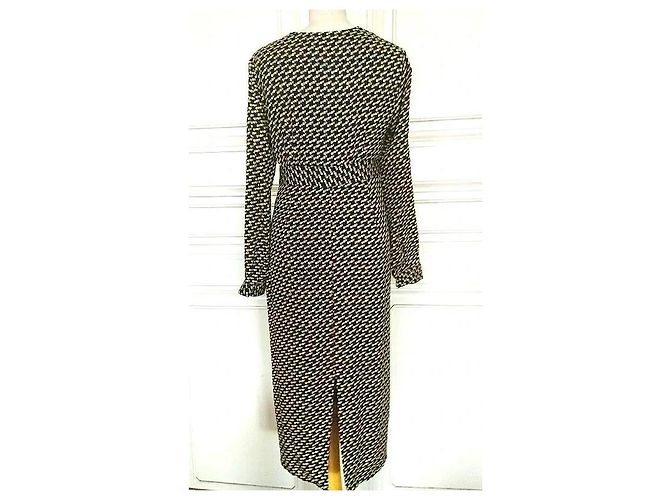 Autre Marque See U Soon Gemustertes Maxi Kleid Braun Schwarz Weiß Golden - Ansicht 7