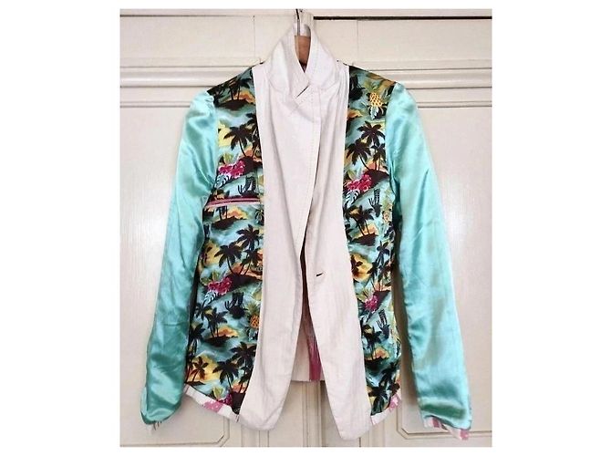 Autre Marque Ringspun Elvis Las Vegas Collector Wendbare Jacke Rosa Pink Weiß Mehrfarben - Ansicht 2