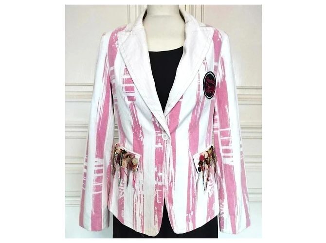 Autre Marque Ringspun Elvis Las Vegas Collector Wendbare Jacke Rosa Pink Weiß Mehrfarben - Ansicht 20