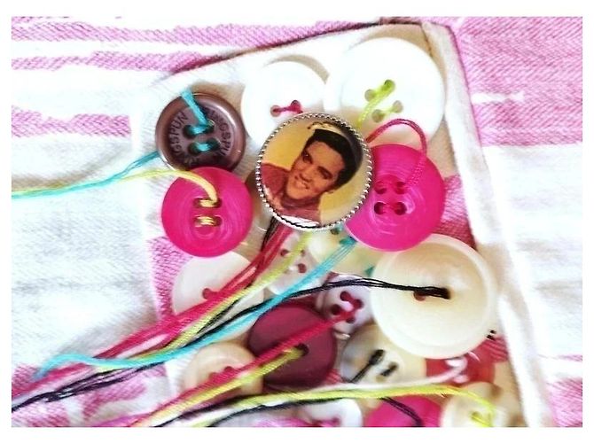 Autre Marque Ringspun Elvis Las Vegas Collector Wendbare Jacke Rosa Pink Weiß Mehrfarben - Ansicht 3