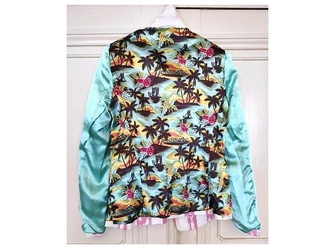 Autre Marque Ringspun Elvis Las Vegas Collector Wendbare Jacke Rosa Pink Weiß Mehrfarben - Ansicht 5