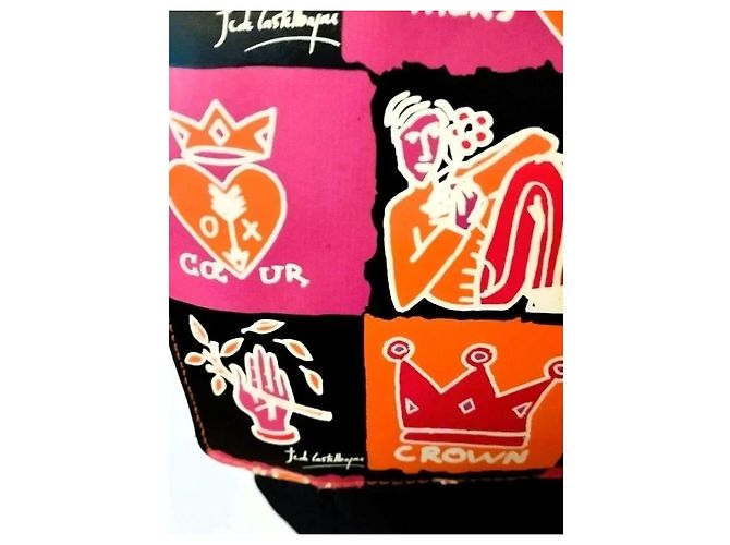 Autre Marque Jean Charles de Castelbajac Borsa a Tracolla Mission Mars Collector Nero Rosa Rosso Multicolore Arancione - vista 10
