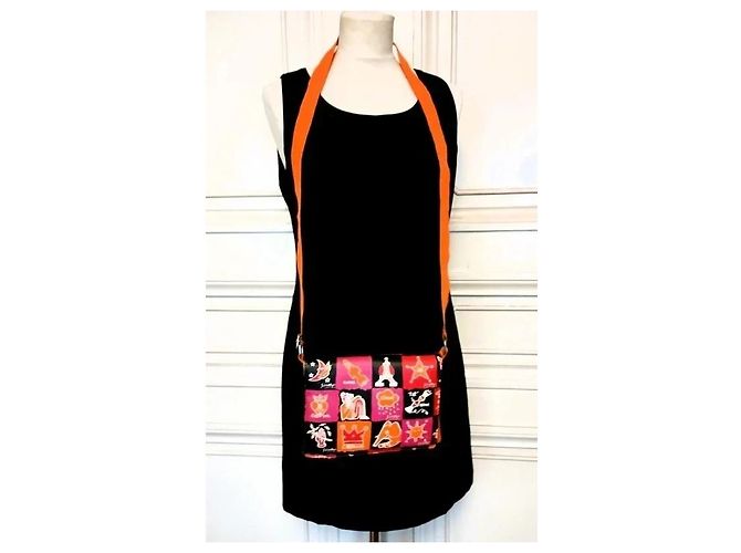 Autre Marque Jean Charles de Castelbajac Borsa a Tracolla Mission Mars Collector Nero Rosa Rosso Multicolore Arancione - vista 9