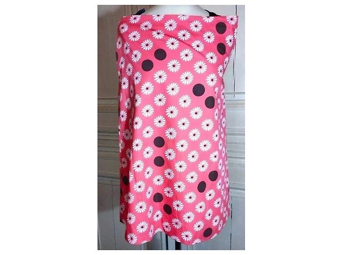 Johnnie Boden Boden Saia Midi Rosa de Flores e Bolinhas Marrom Branco - vista 6