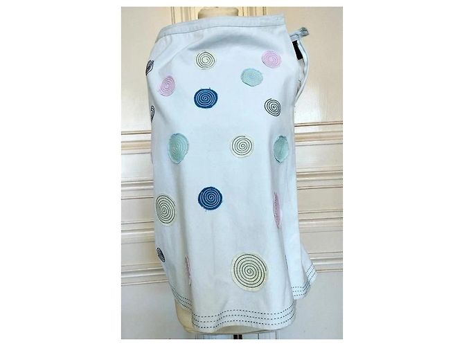 Johnnie Boden Boden Gonna Estiva con Spirali in Rilievo Rosa Bianco Blu Multicolore Beige - vista 18