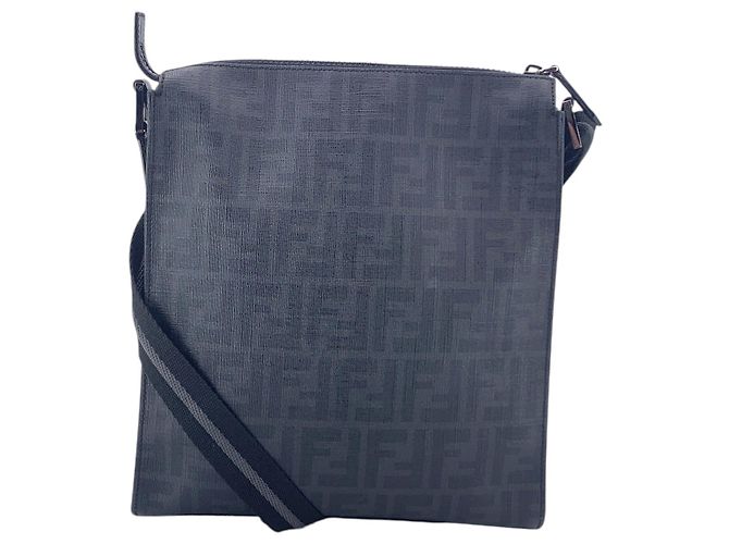 Fendi Borsa a Tracolla in Tela con Motivo FF Zucca Nero - vista 2