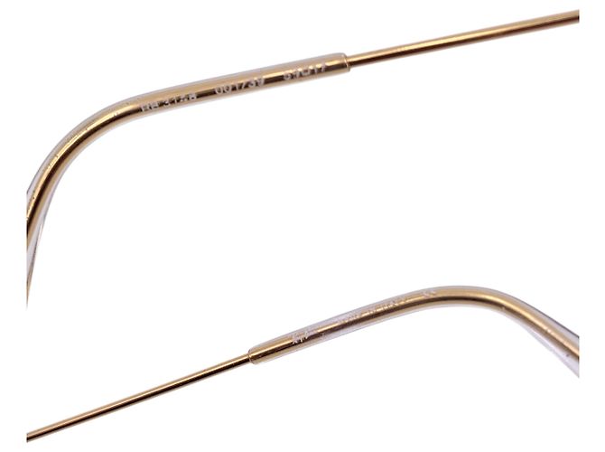 Ray-Ban Occhiali da sole geometrici Vintage Gold Metal 3148 a doppio ponte Verde - vista 5