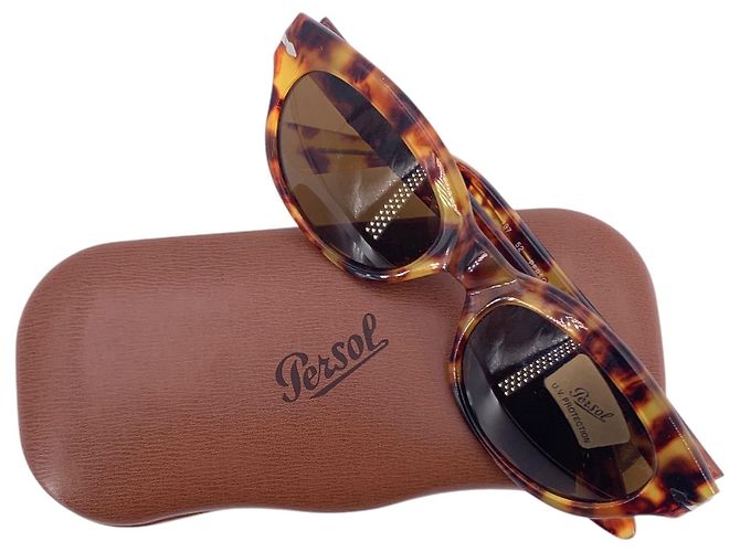 Persol Occhiali da sole Vintage Brown Plastic 830 Ornella Muti 52/18 137mm Marrone - vista 2