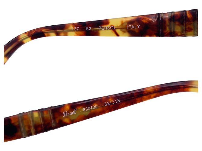 Persol Occhiali da sole Vintage Brown Plastic 830 Ornella Muti 52/18 137mm Marrone - vista 5