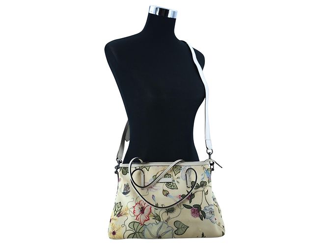Gucci Kris Knight 2-Way Tote Schultertasche aus Canvas mit Blumenprint Beige - Ansicht 2